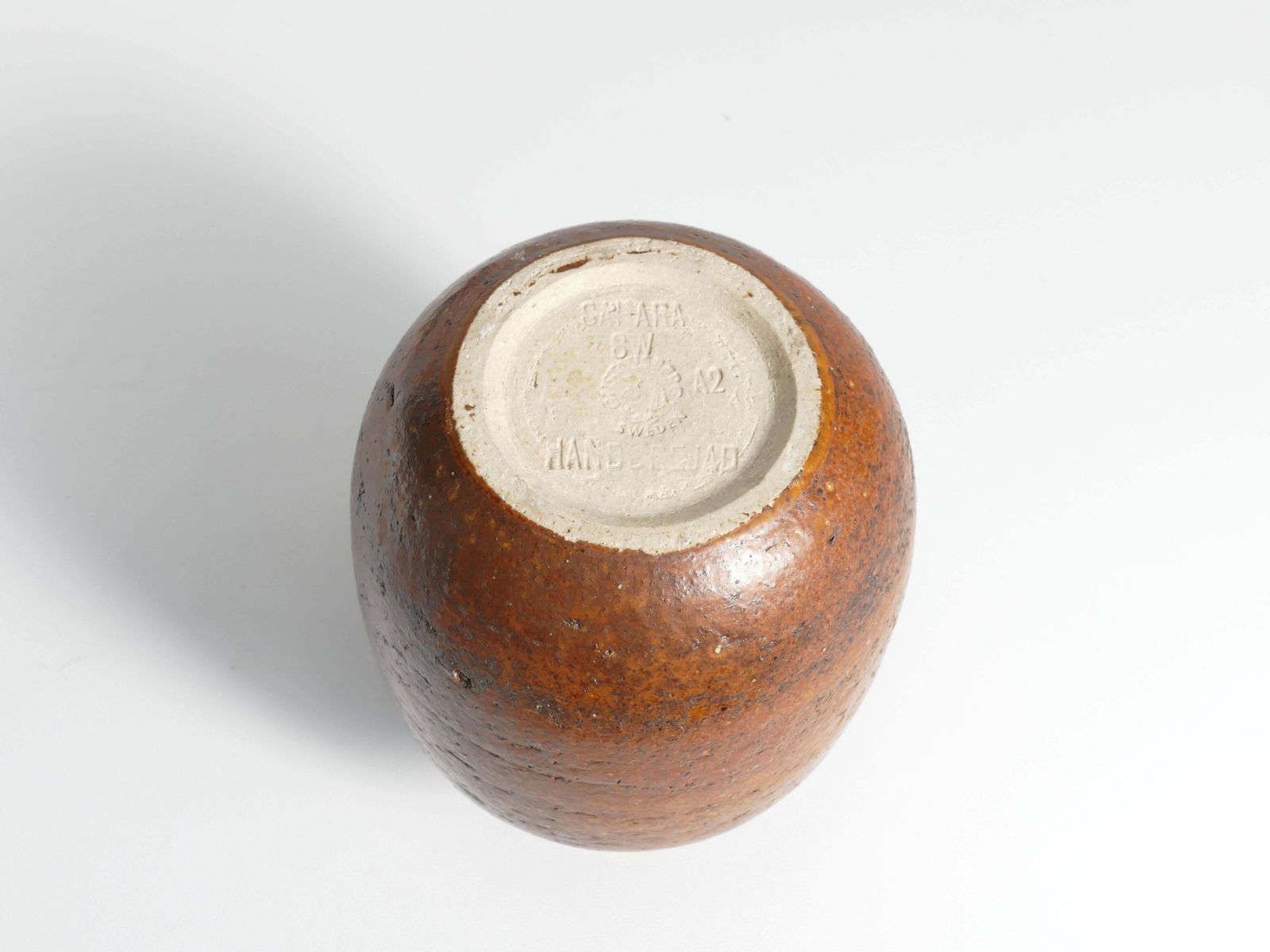 Home Decor Desert Brown Sahara Vase By Sven Wejsfelt For Gustavsberg, Sweden 1970s photo