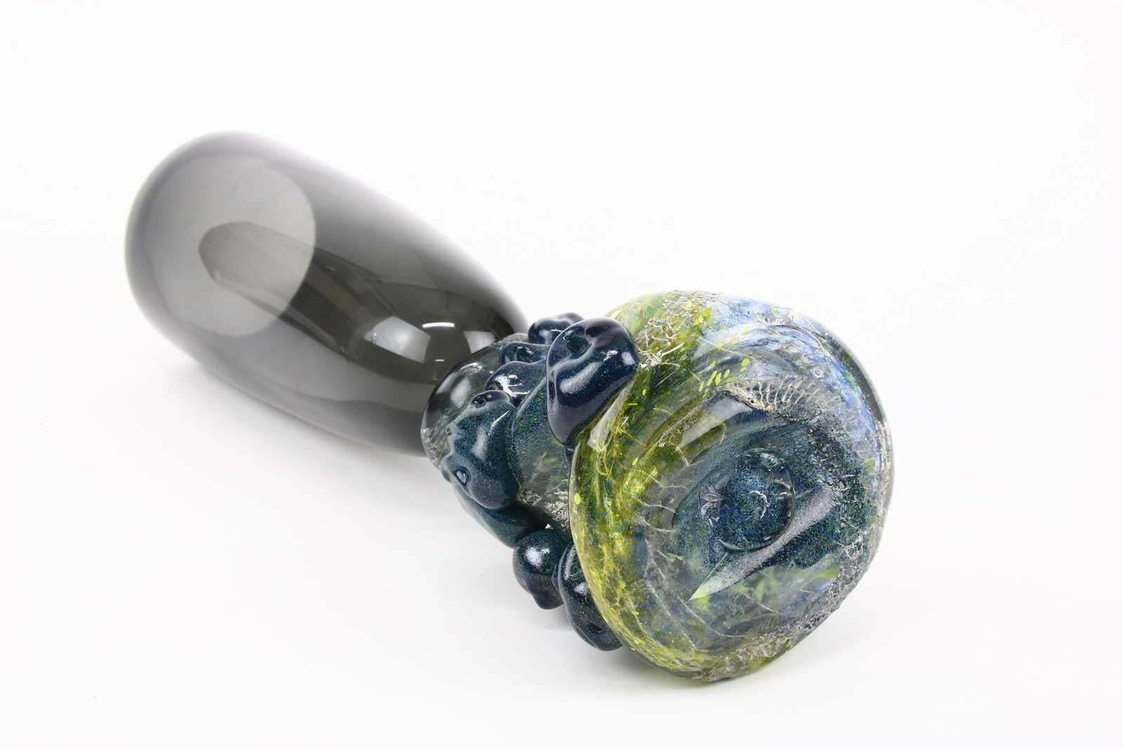 Vesuvius Transcontinental, Unique Art Glass Vase By Björn Stern, Sweden 1989 photo for sale