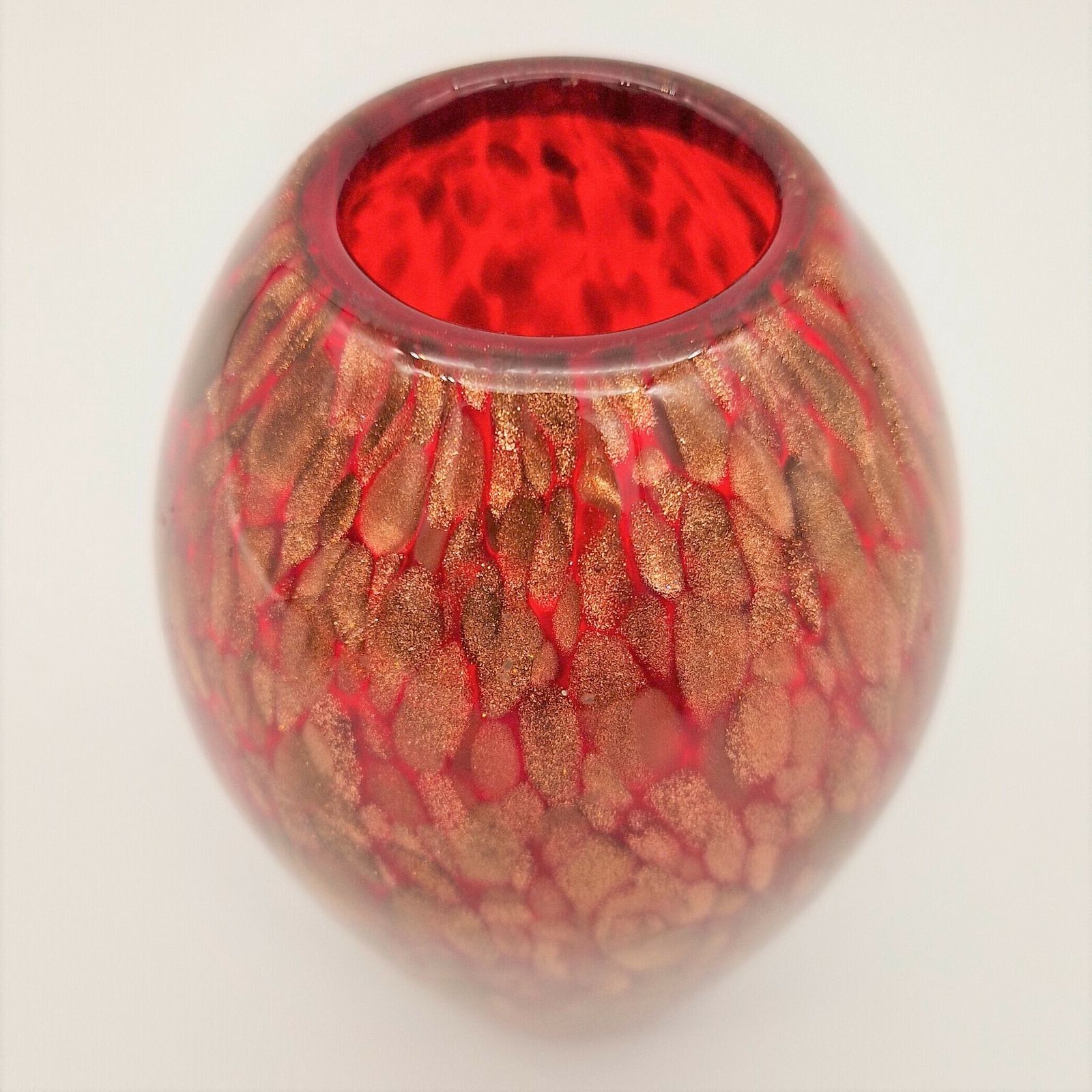 Vintage Glass Vase With Gold Glitter By Murano Italy. 1950   1959 photo furniture