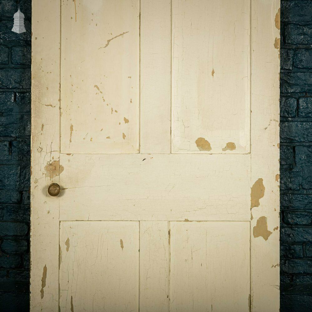 Pine Panelled Door, 4 Raised Panel White Painted photo for sale
