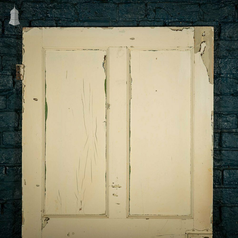 photo for sale Pine Panelled Door, 4 Raised Panel White Painted