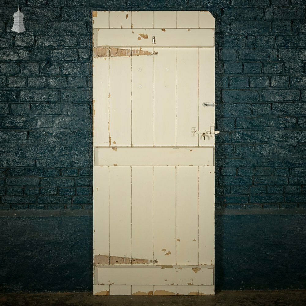 photo furniture Ledged Plank Door, White Painted