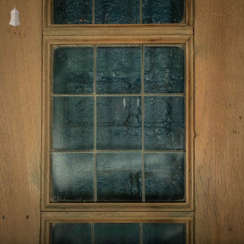 Home Fixtures Narrow Glazed Hardwood Door, Leaded Glass Side Panel photo