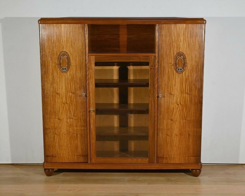 Small Library Cabinet In Blond Mahogany, Art Deco – 1940 photo furniture