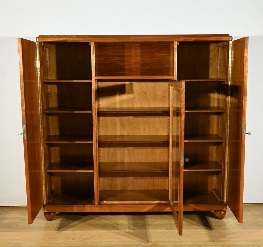 Small Library Cabinet In Blond Mahogany, Art Deco – 1940 photo vinterior