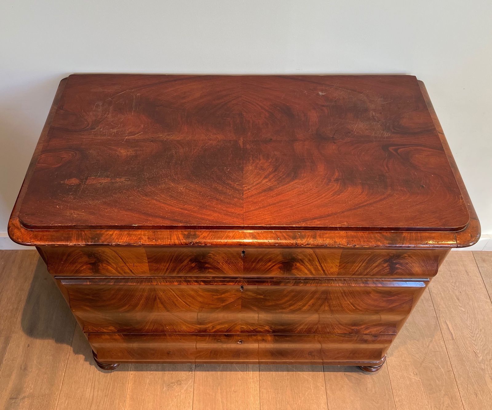 Louis Philippe Chest Of Drawers In Flamed Mahogany photo Furniture