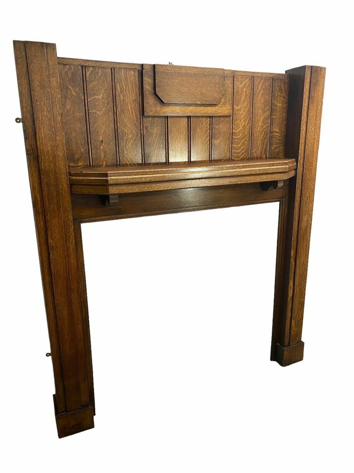 Art Deco 20 30s Antique Solid Oak Fire Surround Overmantle Period Fireplace Wood photo furniture