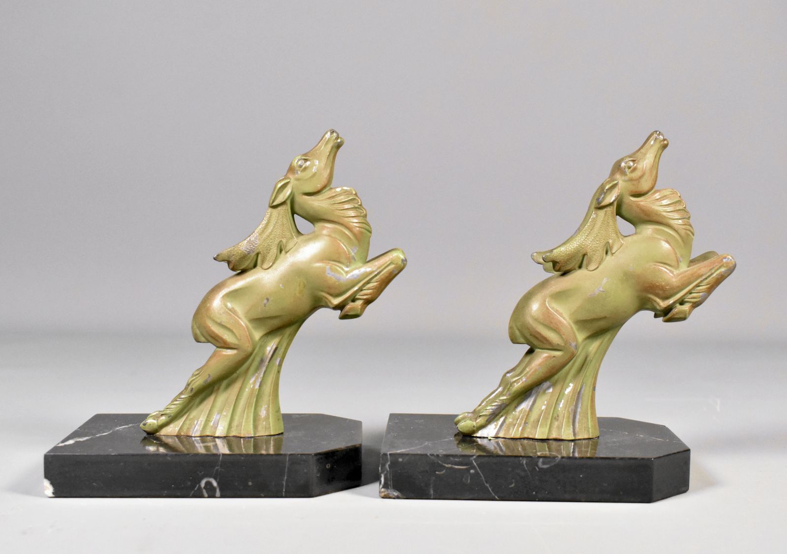 Pair Of Art Deco Ibex Bookends Signed Franjou (Hippolyte Moreau) photo buy