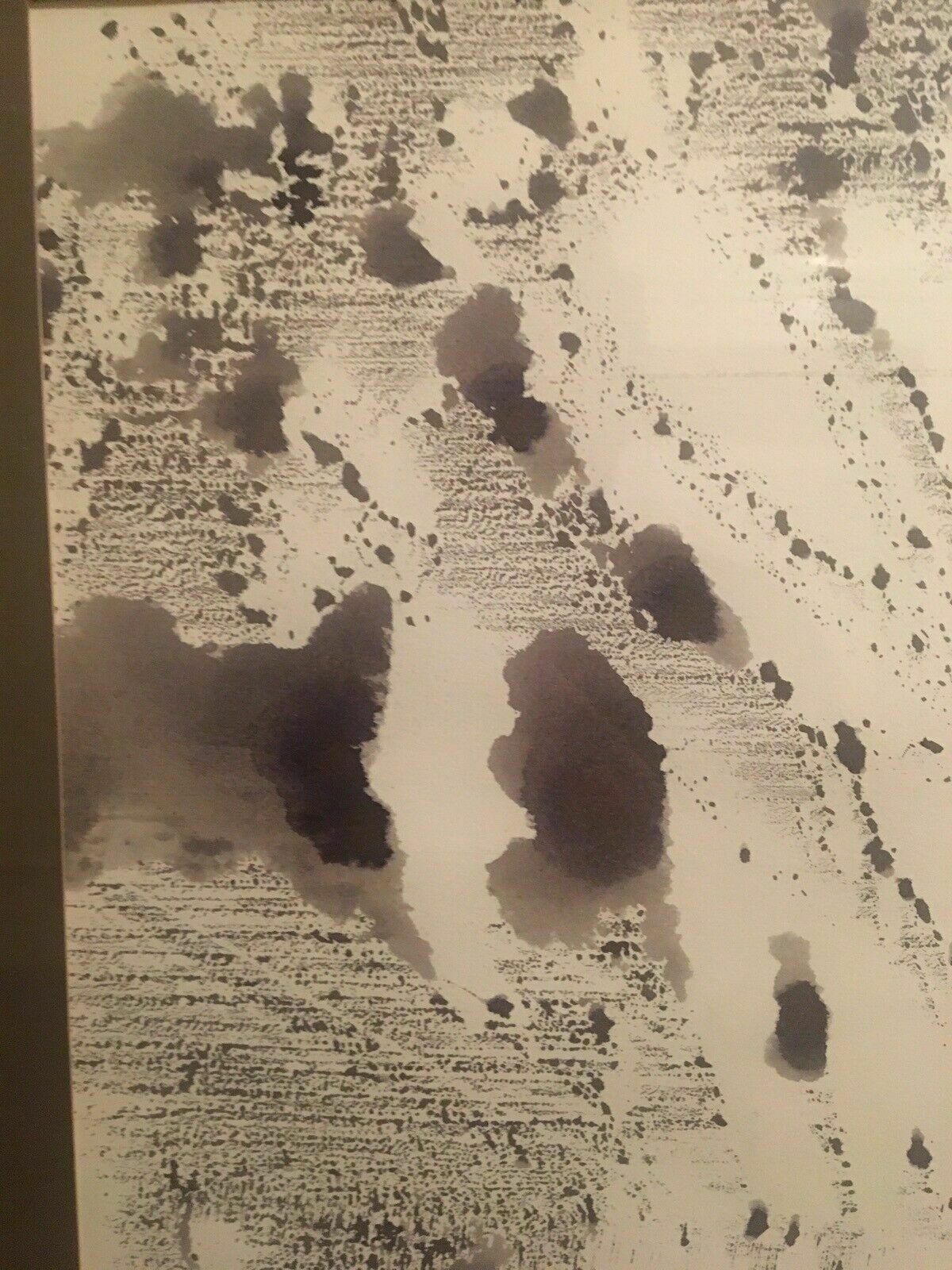 photo for sale 2x Original Indian Ink Minimalist Paintings On Paper Aluminium Frames 1960s 80s