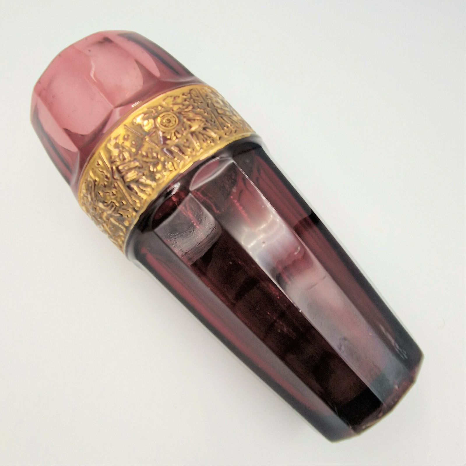 Mid Century Deep Purple Glass Vase From August Walther. 1930   1940 photo 500.0