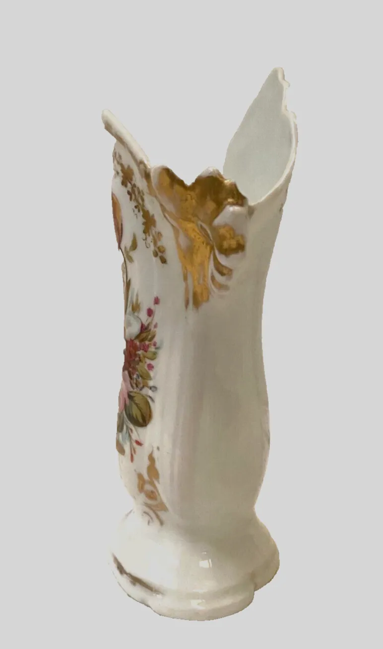 Altar Vase In Polychrome Porcelain Old Paris 19th Century photo for sale