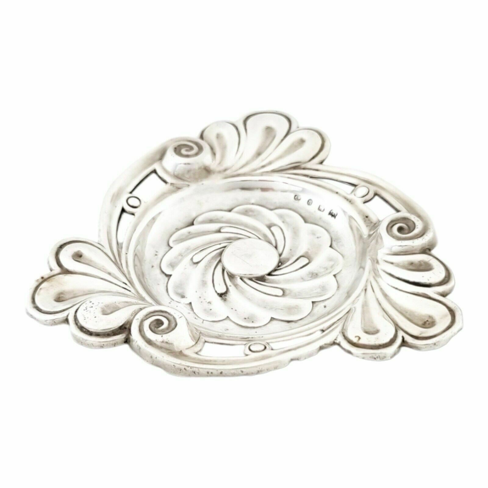 Victorian Fluted Round Pin Tray / Sweetmeat Dish / Ashtray Embossed With Scrolls photo furniture