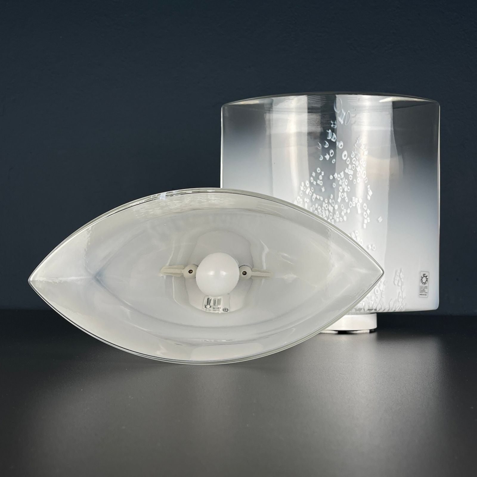 photo for sale Pair Of Murano Table Lamps Idra By Rosanna Tosa For Leucos, Italy 1980s