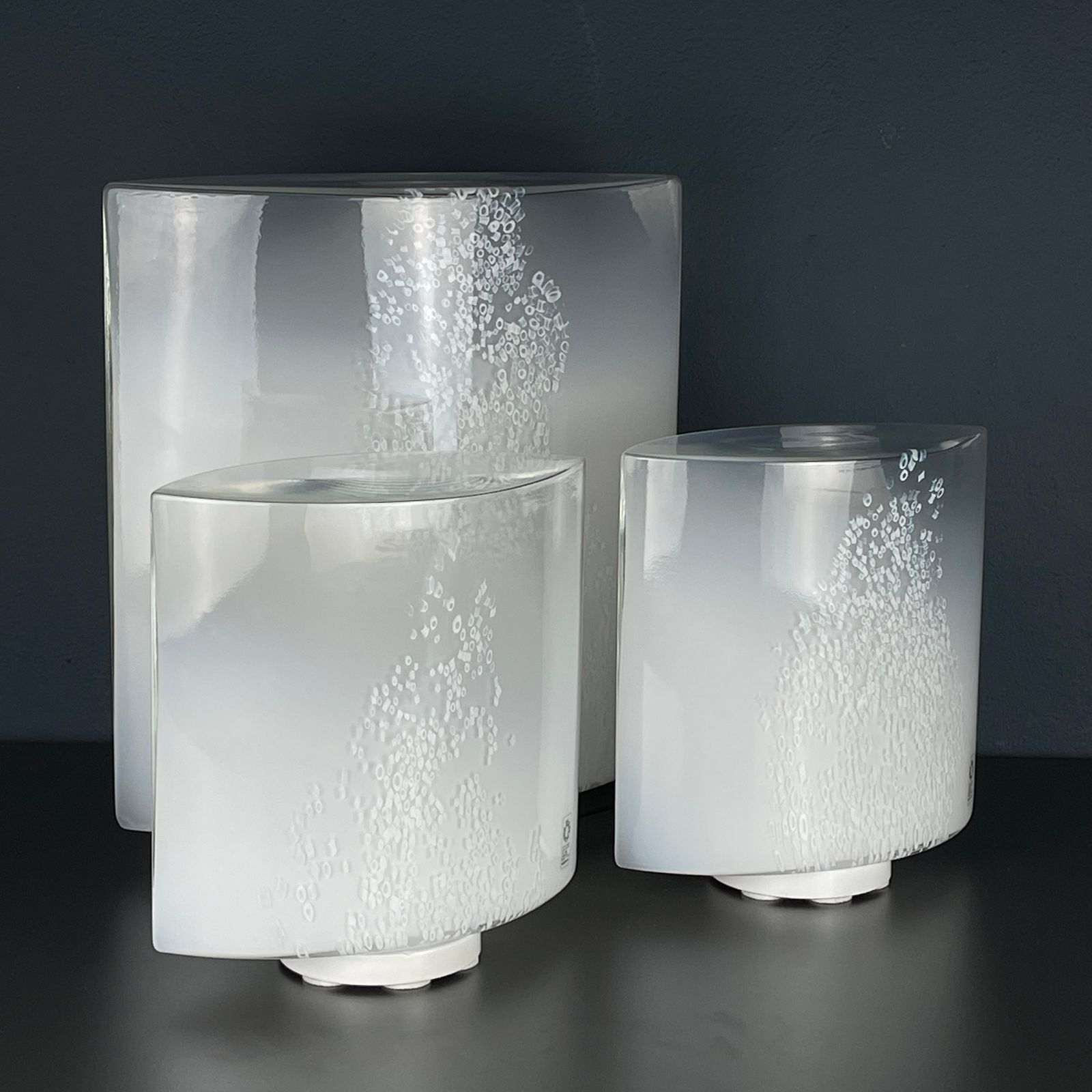 1480.0 Pair Of Murano Table Lamps Idra By Rosanna Tosa For Leucos, Italy 1980s photo