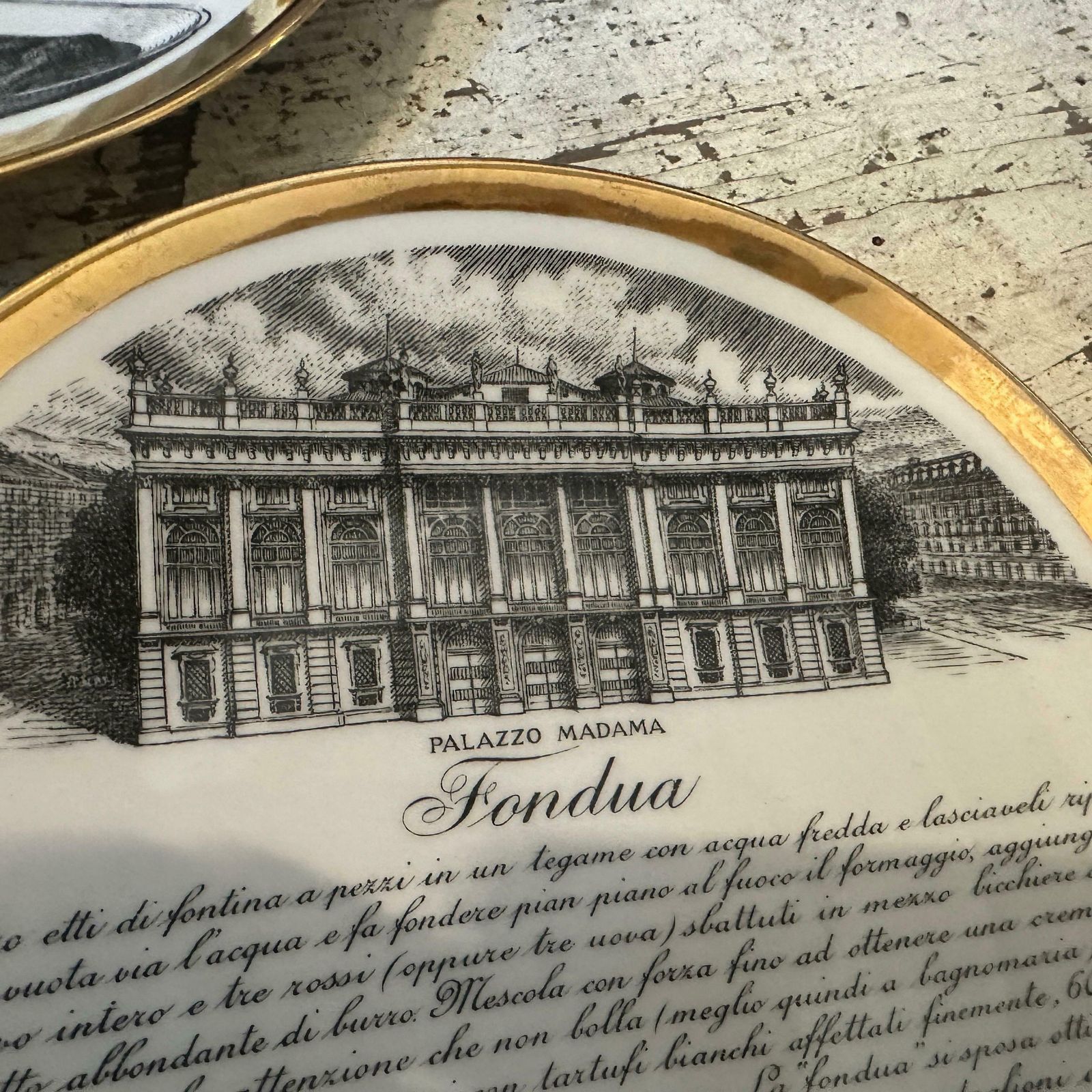 photo for sale 1970s Set Of Four Mid Century Modern Porcelain Mural Plates By Piero Fornasetti