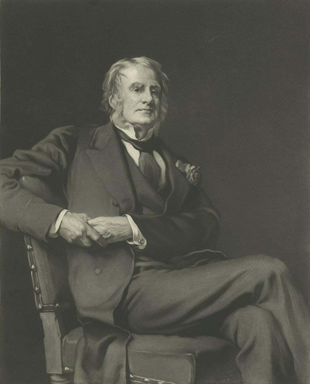Antique Portrait Of John Wilson Patten By Graves, 1884 photo for sale