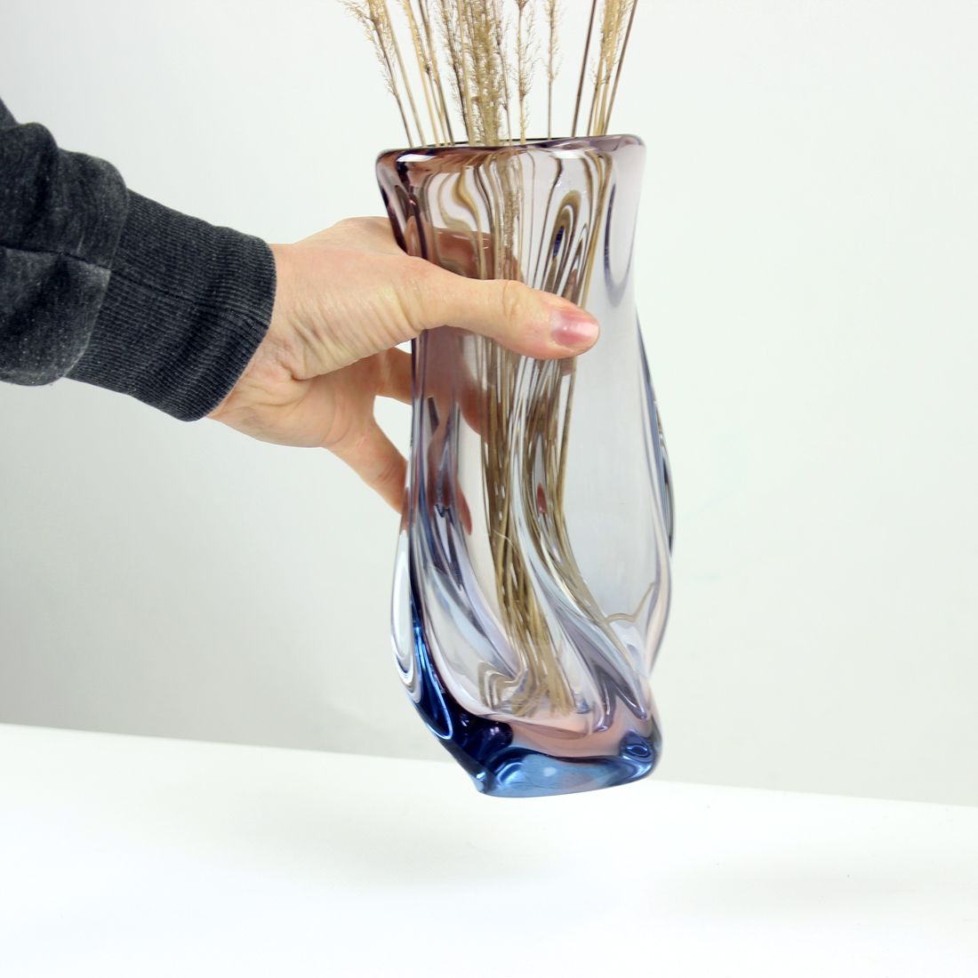 Big Murano Glass Vase By Hospodka, Czechoslovakia 1960s photo vinterior