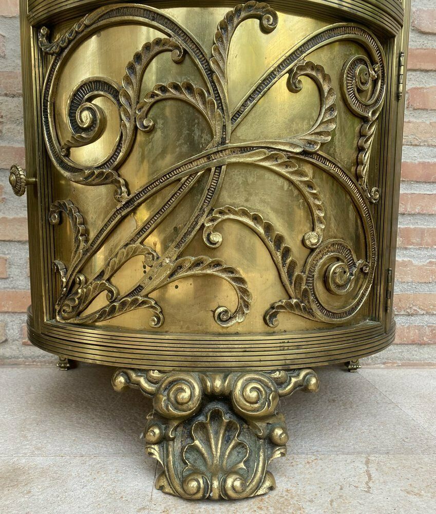 photo for sale Antique Louis XVI Style Bronze And Brass Showcases Or Nightstands, 1890s, Set Of 2