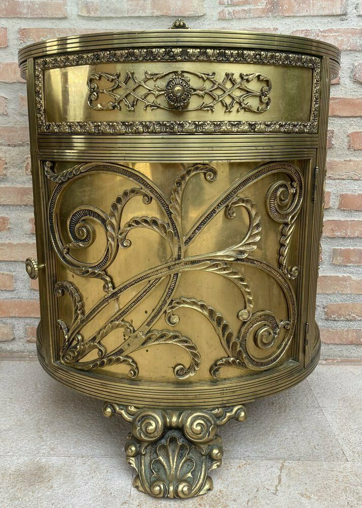 photo buy Antique Louis XVI Style Bronze And Brass Showcases Or Nightstands, 1890s, Set Of 2