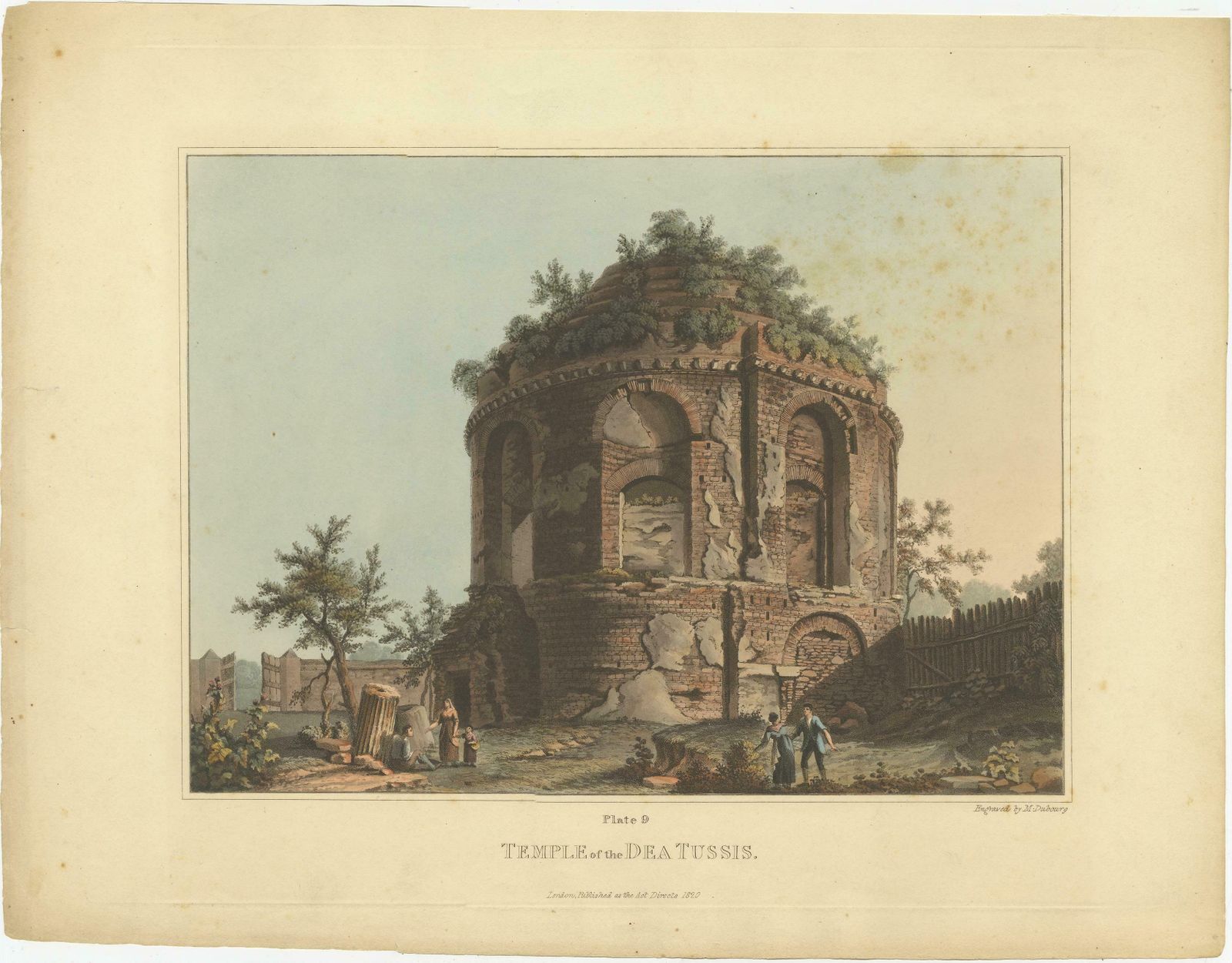 Set Of 5 Antique Prints Of Ancient Buildings In Rome And Its Vicinity,1844 photo 1260.0