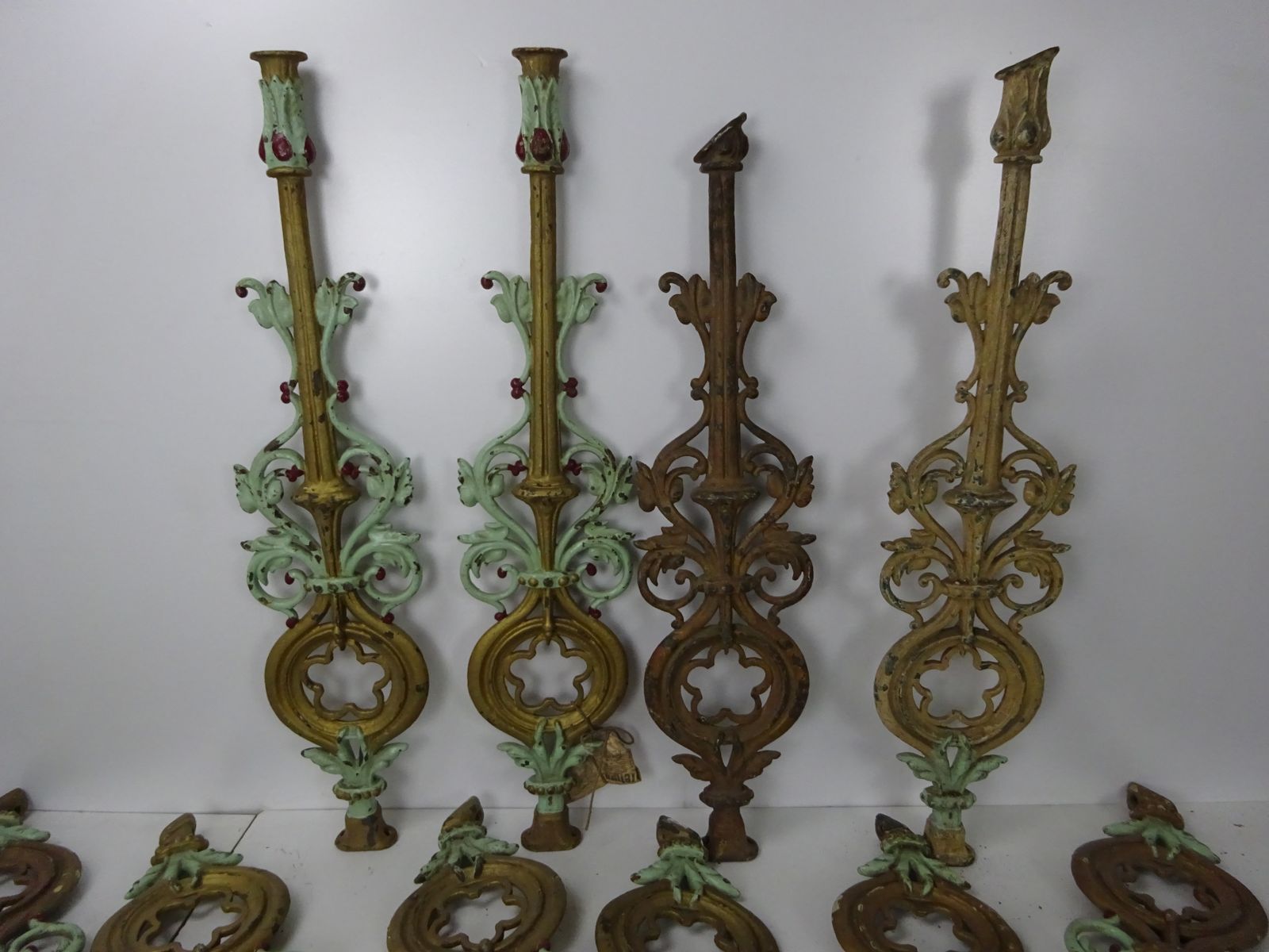 photo for sale 28 Reclaimed Antique Cast Iron Stair Balustrade/Spindles