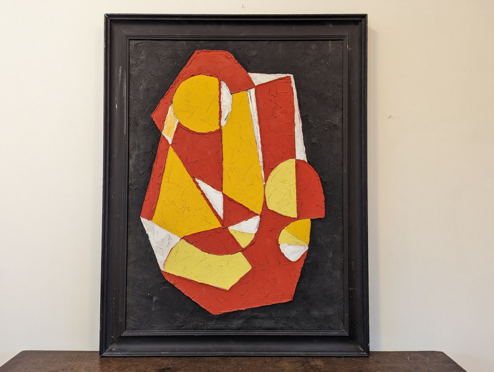 Cradle Oil Painting, Mid 20th Century