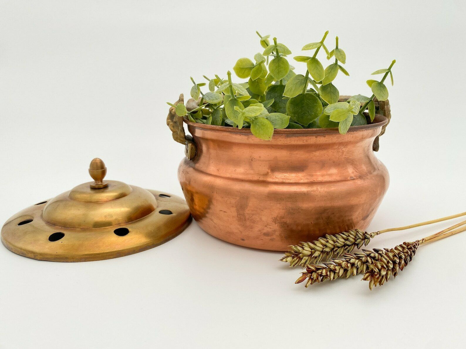Vintage Copper Pot, Copper Cookware, Copper Kitchenware, Copper Flower Pot, Antique Plant Pot, Vintage Planter, Vintage Copper Planter