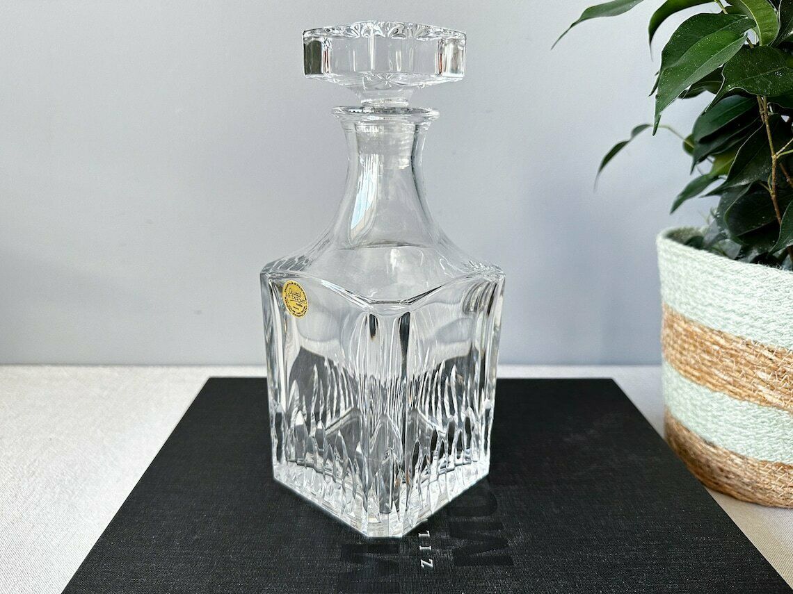 Vintage Crystal Decanter/Carafe, J.G. Durand Cristal, Cut Crystal Carafe, Mid Century Bar Decor, Lead Crystal photo 103.0