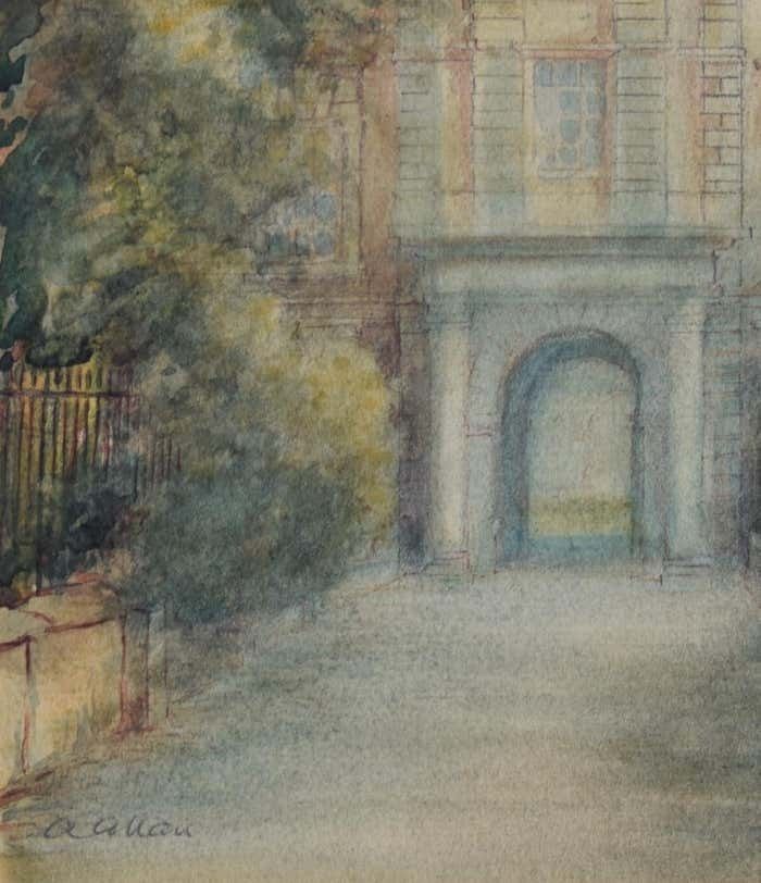Clare College, Cambridge Watercolour By Alfred Allan photo Art