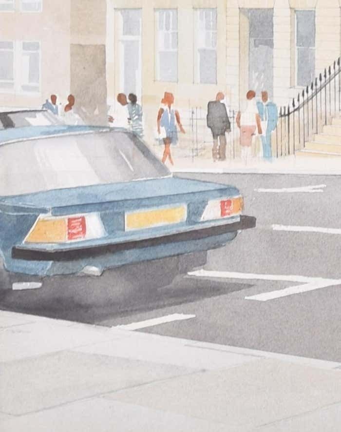 Troon House, St Vincent Street, Glasgow Watercolour By Alexander Duncan Bell 1981 photo furniture