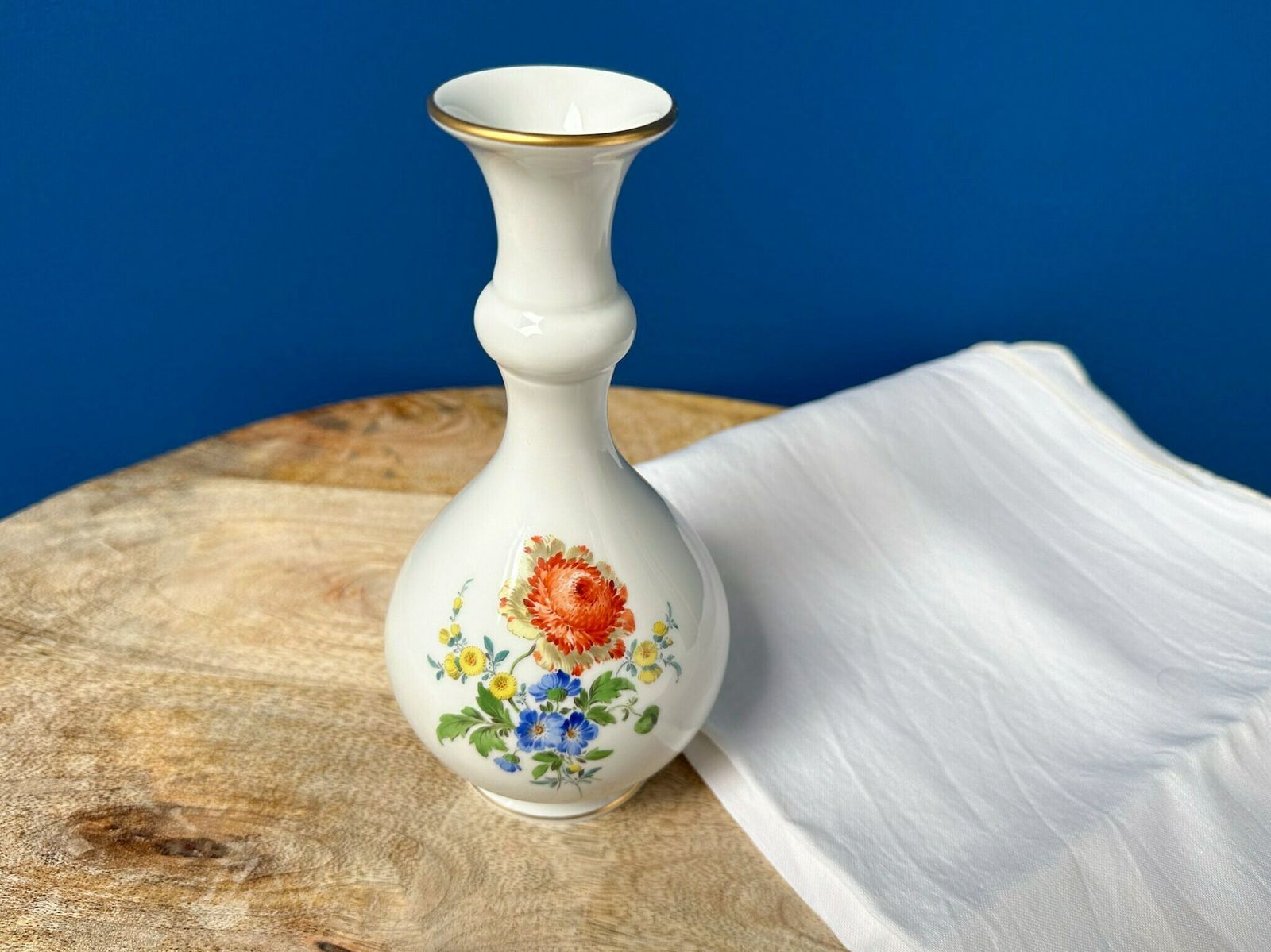 Antique Meissen Vase, Hand Painted Porcelain Vase With Floral Motif, Meissen Porcelain, Lovely Gift photo furniture