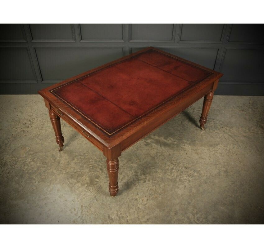 Victorian Mahogany Partners Writing Table photo vintage