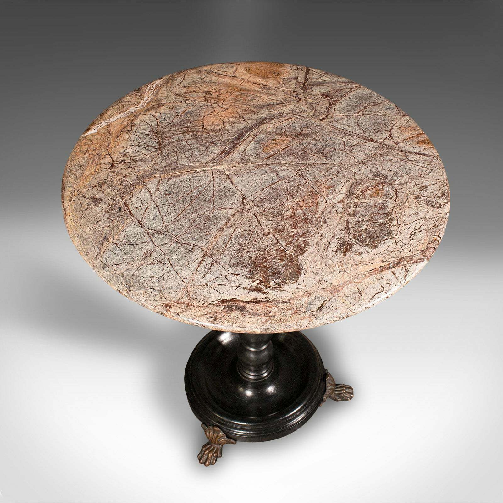 Antique Country House Lamp Table, English, Marble, Georgian Revival, Victorian photo vinterior