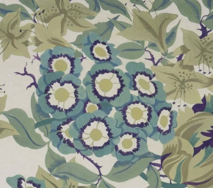 Arts And Crafts Wallpaper Design By Glasgow School Of Art Artists Circa 1920s photo furniture