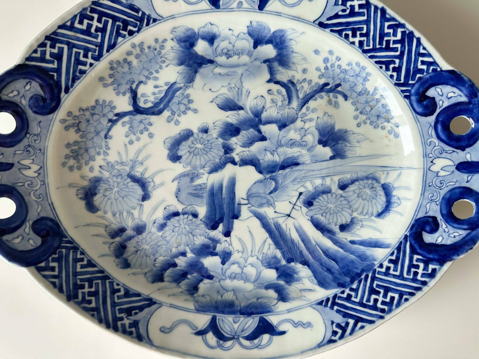 Antique Japanese Blue And White Imari Dish, 1900s, Rare Find photo furniture