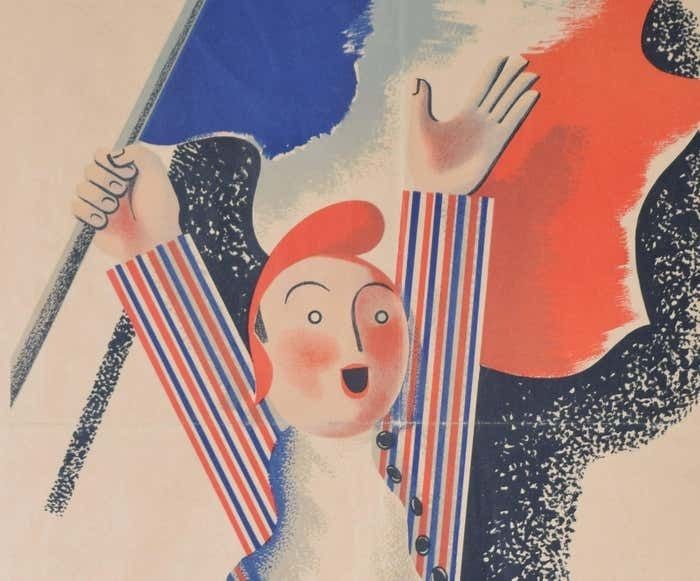 Loterie Nationale La Marseillaise Original Vintage Poster By Edgard Derouet 1939 photo for sale