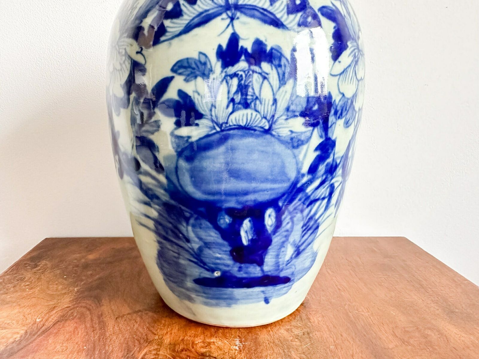 Antique Chinese Lidded Jar, 19th Century Chinese Pot With Lid, 12.5" High, Chinese Vase, Antique Chinese Ginger Jar photo Home Decor