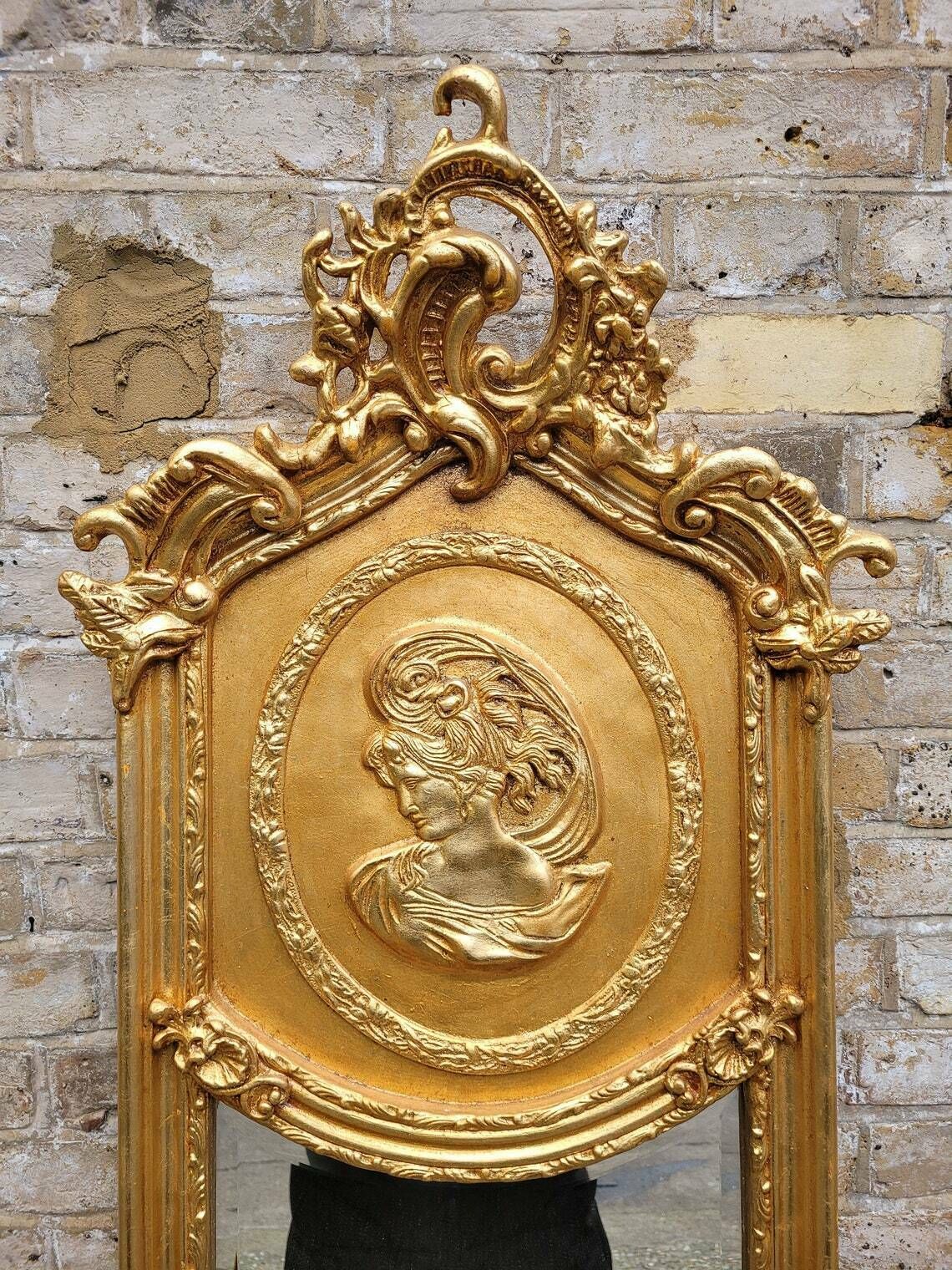 Antique Style French Gold Gilt Framed Ornate Mirror photo vinterior