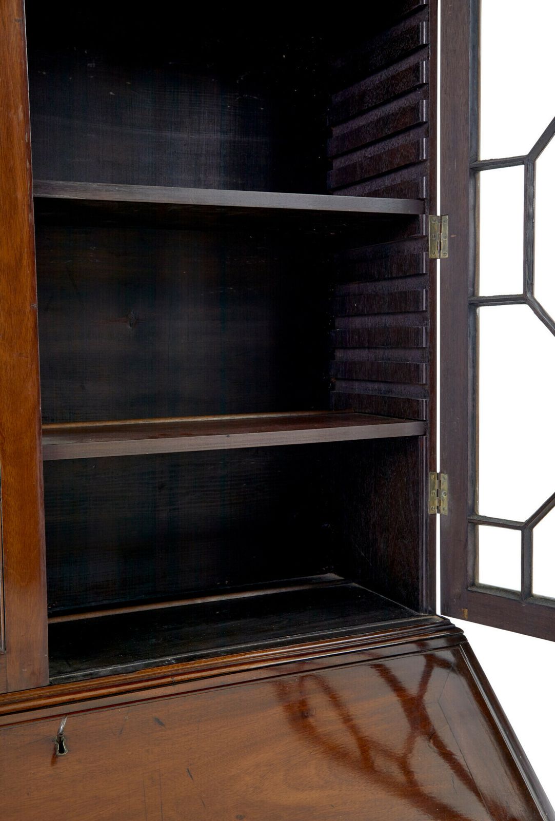 Early 19th Century Mahogany Astral Glazed Bureau Bookcase photo furniture