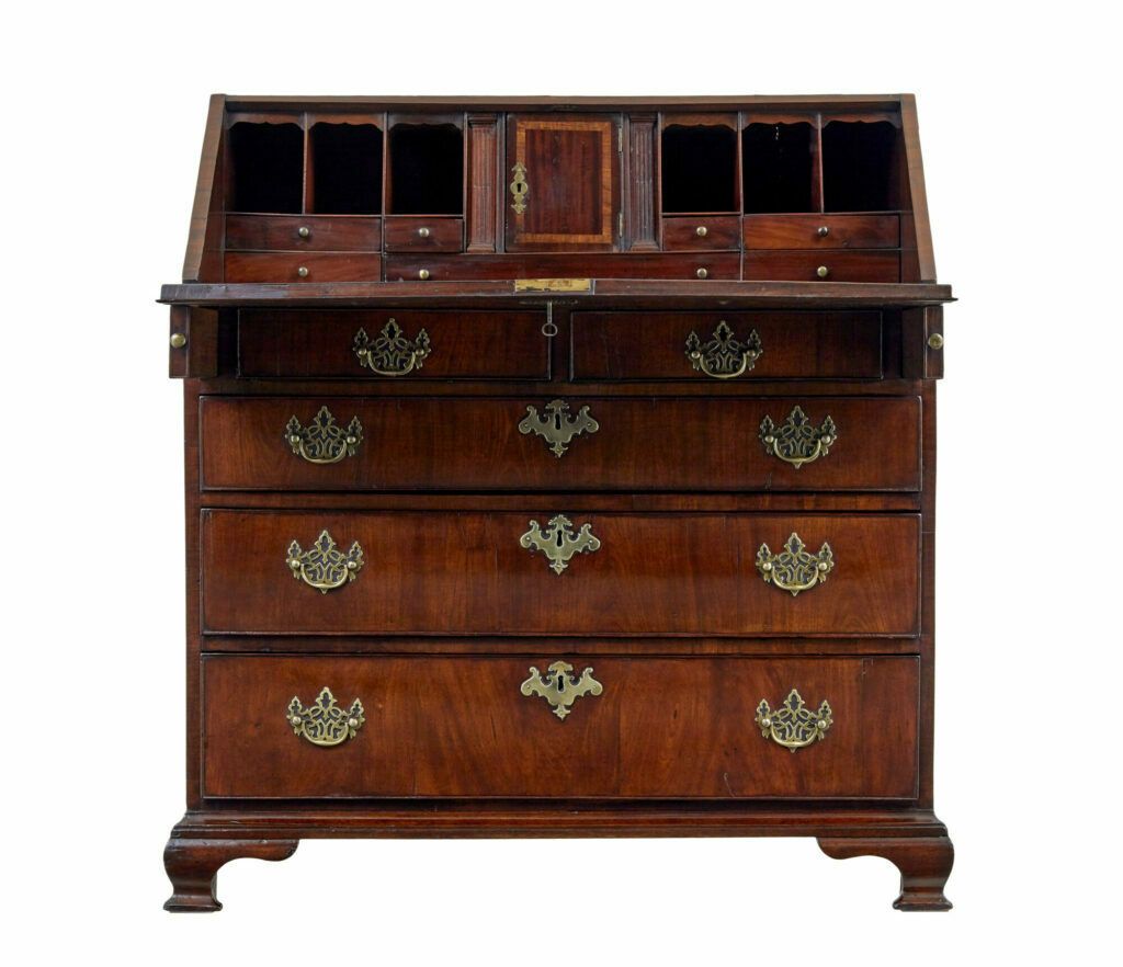 Late 18th Century Georgian Walnut Bureau photo for sale