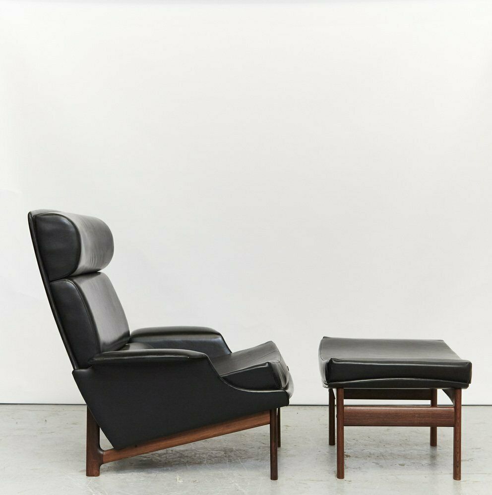 photo buy Adam Lounge Chair And Ottoman By Ib Kofod Larsen For Mogens Kold, 1960s, Set Of 2