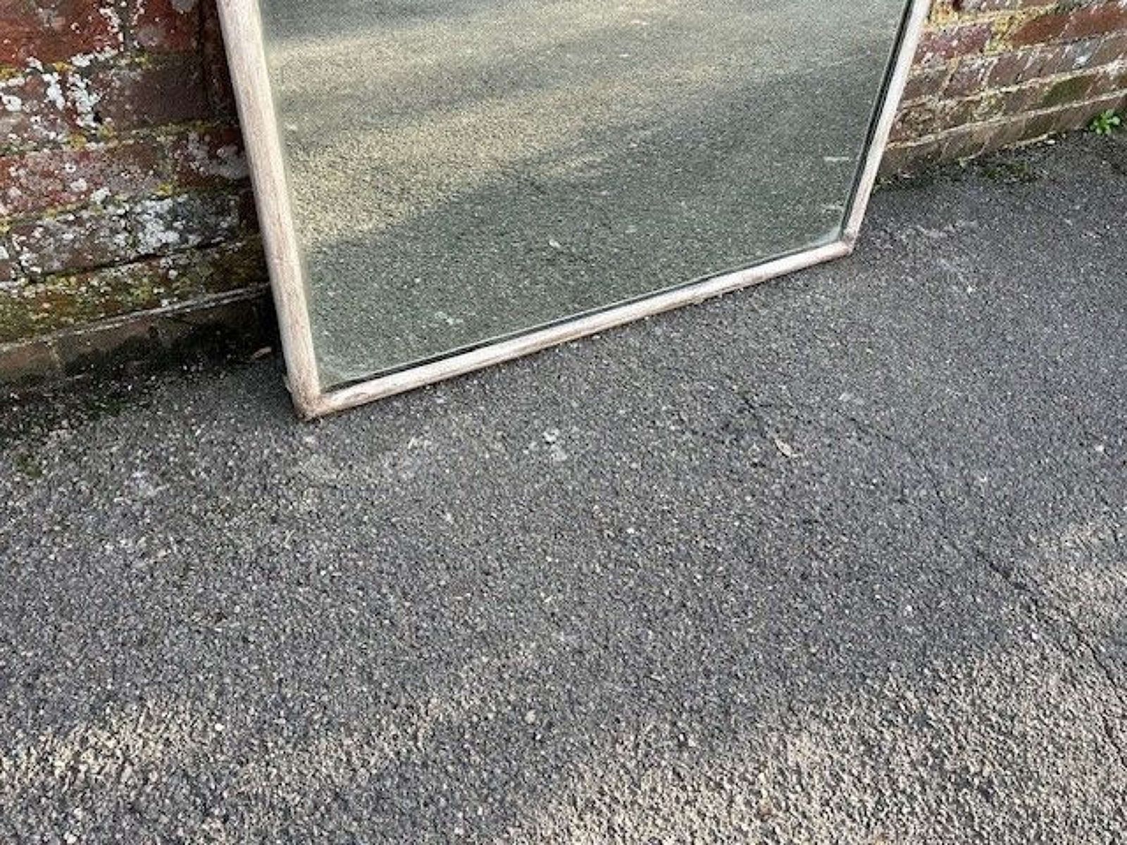 A Superb Large Antique French 19th C Painted Plain Bistro Mirror. photo Home Decor