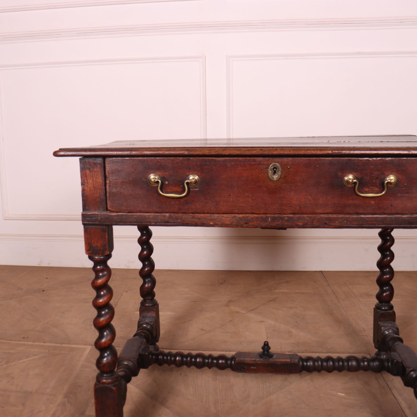 English Oak Lamp Table, 1700s, Antique photo for sale