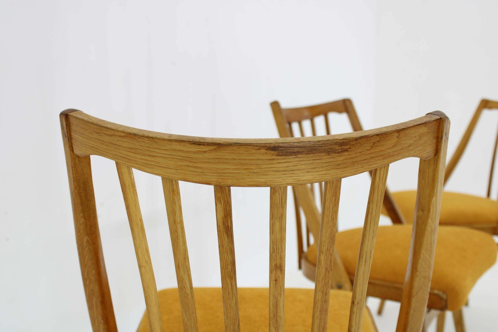 1960s Antonin Suman Oak Chair, Set Of Three photo furniture