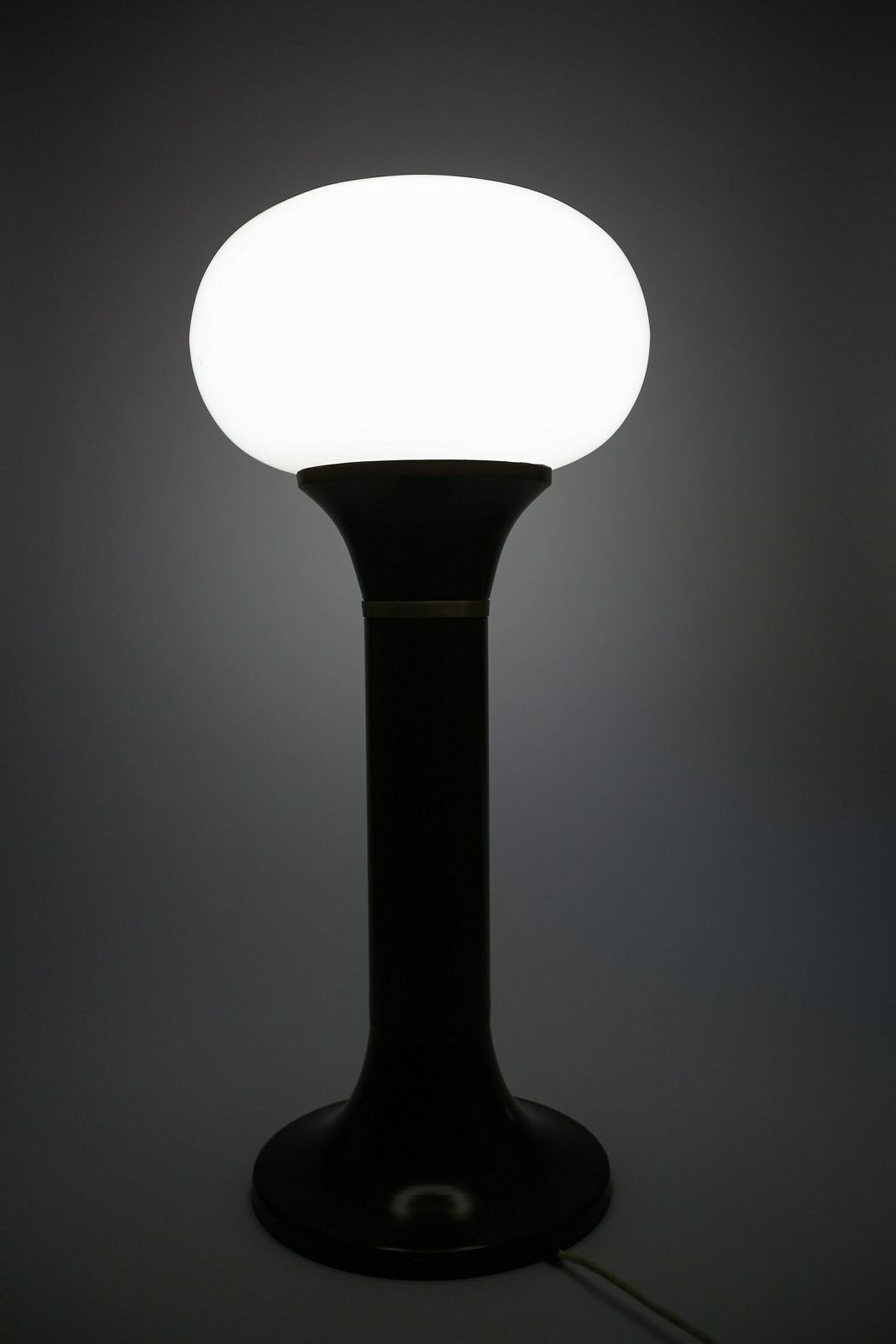 Vintage Floor Lamp By Sijaj Hrastnik, Yugoslavia, 1970 / Space Age Floor Light In Brown And White / Retro Monumental Mid Century Lighting photo Lighting