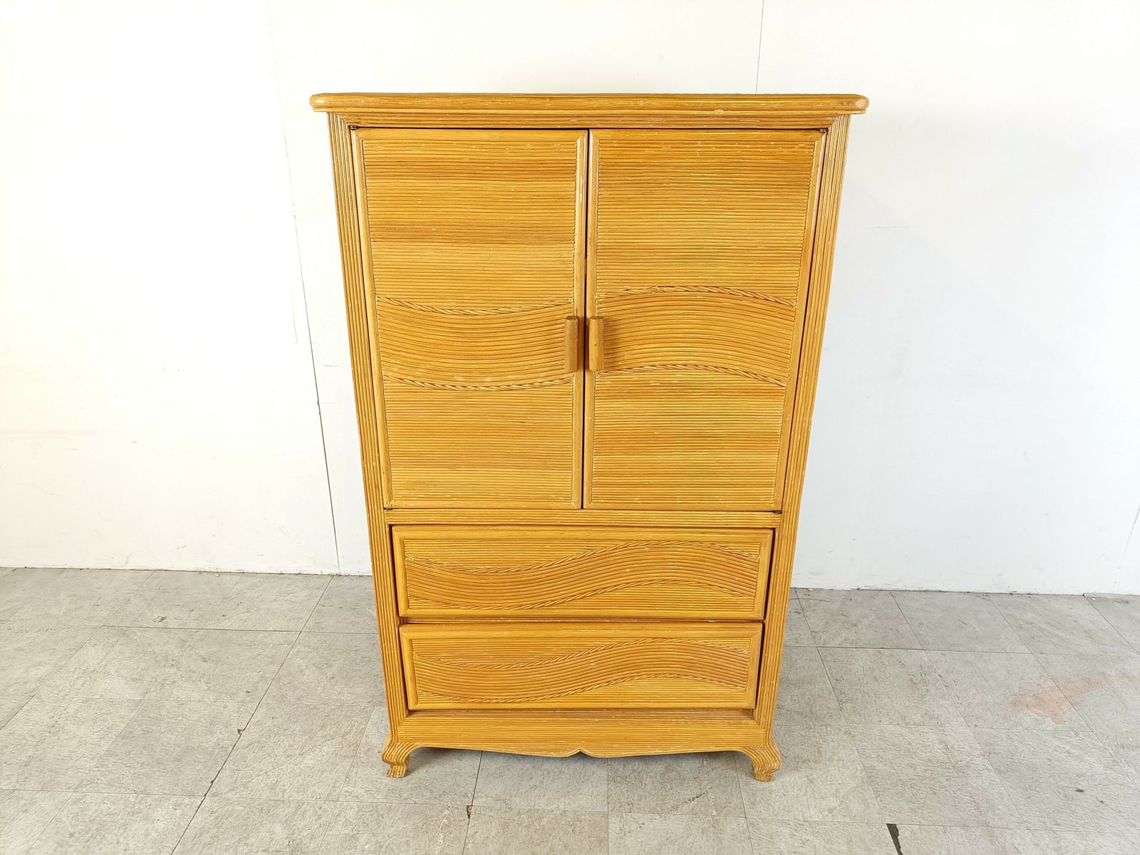 Vintage Pencil Reed Cabinet, 1970s photo vinterior