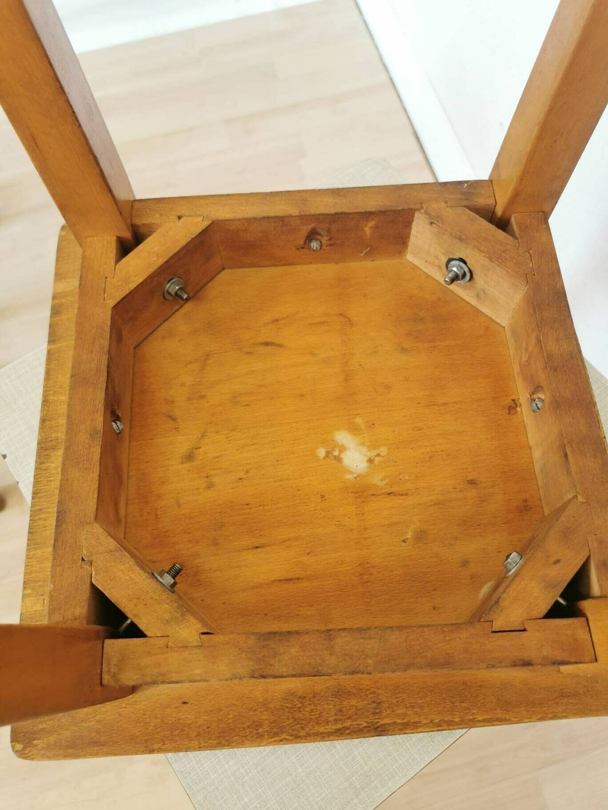 photo furniture 1 Of 3 Wooden Vintage Stool / Made In 1970s, Yugoslavia / Small Chair / Mid Century Coffee Table / Decorative Stool / Mcm Home Decor /