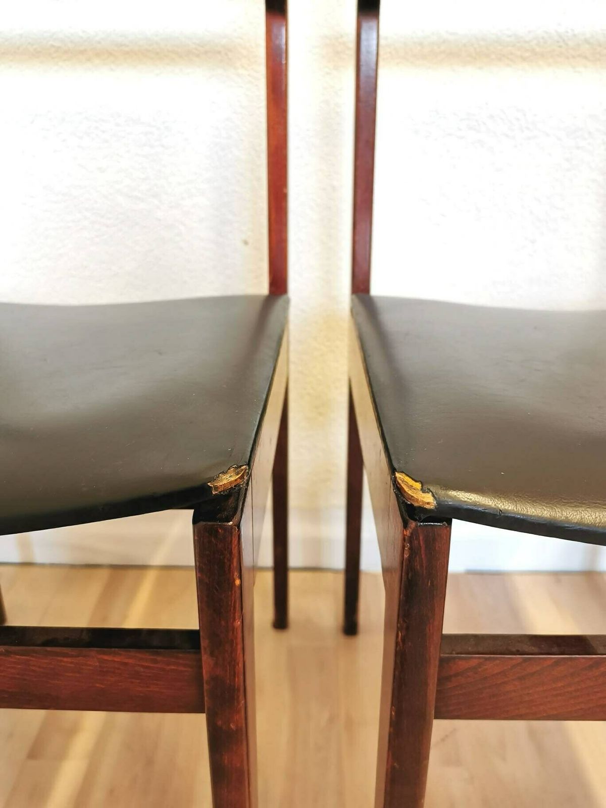Set Of 4 Vintage Wooden Dining Chairs / Designed By Branko Ursic For Stol Kamnik / 1970s, Yugoslavia / Model 2087 Minimalistic Scandinavian photo Furniture