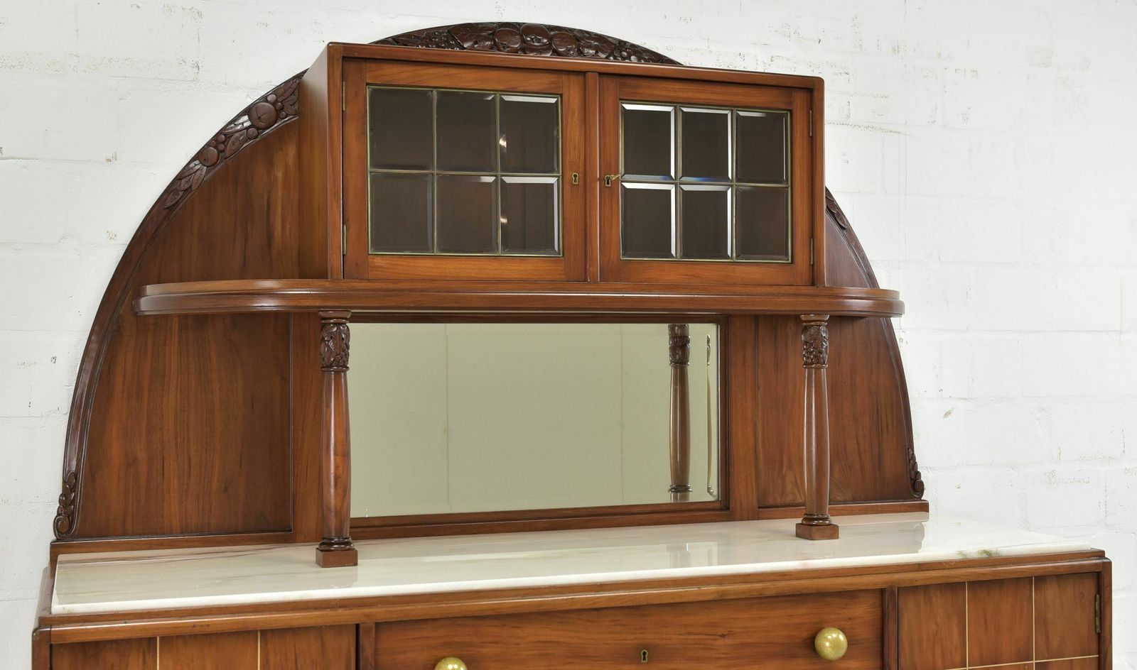 photo furniture Antique! Buffet Cabinet Restored Art Deco Around 1920 Walnut Portugal Provenance