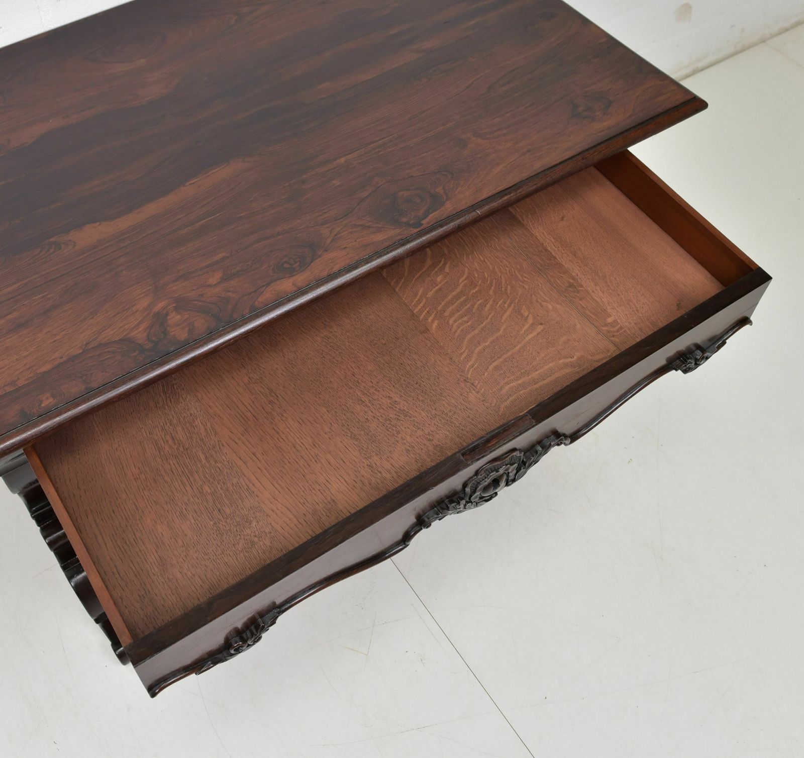 Antique! Small Desk / Side Table Restored Neo Rococo Around 1890 Rosewood photo Furniture